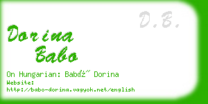 dorina babo business card